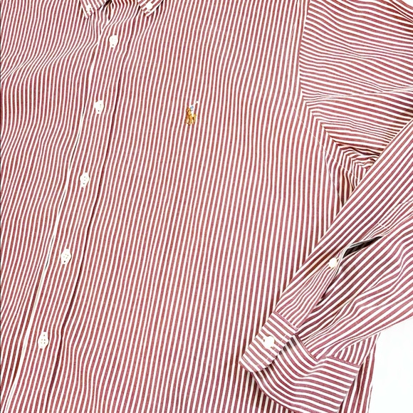 Vintage Ralph Lauren Polo Men’s Striped Button Down Dress Shirt - Picture 3 of 5